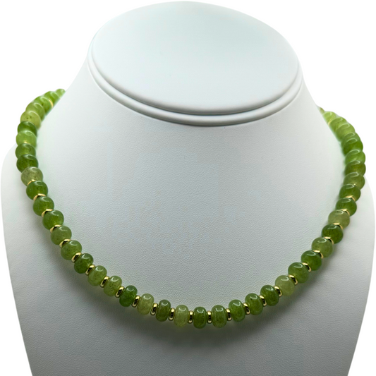 Peridot and Gold Necklace