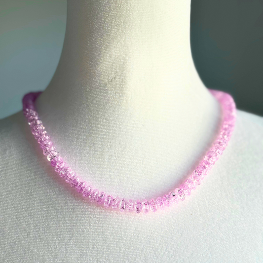 Lilac Crackle Necklace